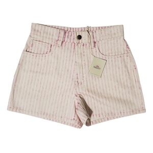 Faherty Topsail Stripe Denim Shorts 25 Pink Railroad Stripes Vacation NWT 💕